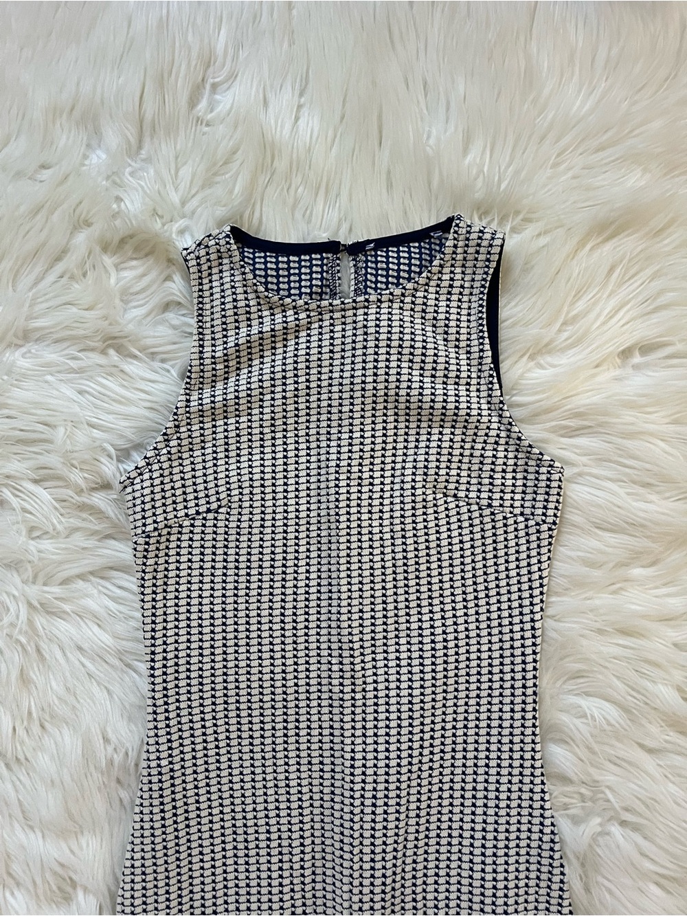 En Saison Cream and Navy Midi Dress - Picture 4 of 10